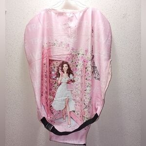 Garment Carry on Travel Bag. Pink with a Lady Fashion Illustration. Size Med